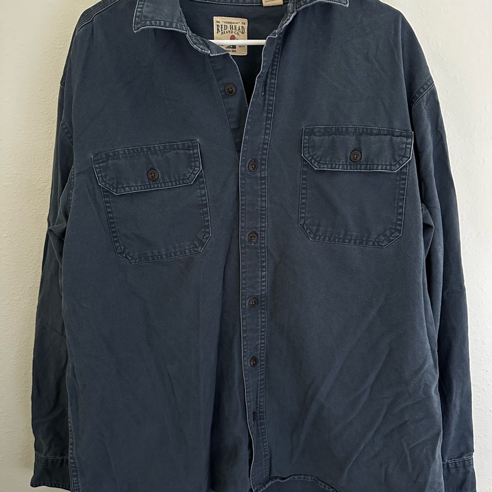 Redhead Dark Blue Button-Up Shirt
